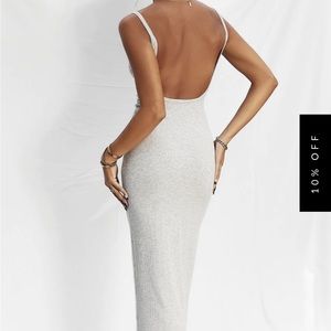All Things Golden A.T.G Low Back Rib Dress